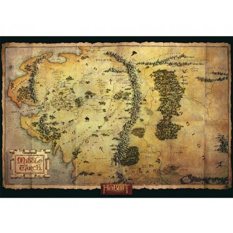 Poster Map of middle Earth Middle Earth 