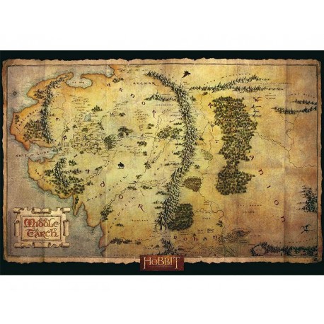 Poster Mappa della Terra di mezzo, Terra di Mezzo 