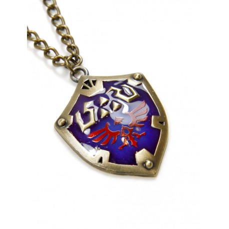 Pendant Zelda shield Hyliano enameled