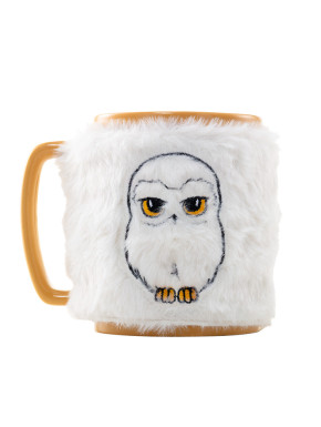 Taza con funda de peluche Hedwig 440 ml