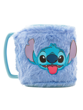 Taza con funda de peluche Cara Stitch 440 ml