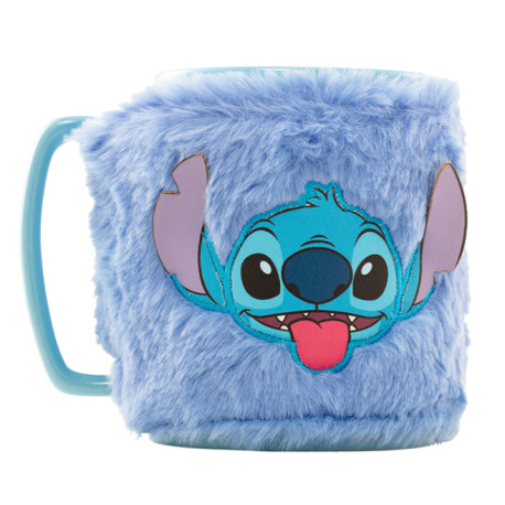 Taza con funda de peluche Cara Stitch 440 ml