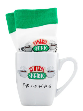 Set regalo con taza y calcetines Central Perk Friends 315 ml y TU 36-41