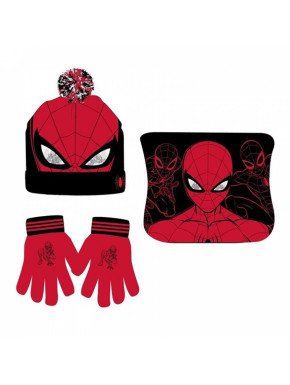 SET GORRO-BRAGA-GUANTES NIÑO SPIDERMAN