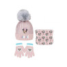 Set Invierno Infantil Minnie Mouse - Gorro, Braga Polar y Guantes | Licencia Oficial Disney