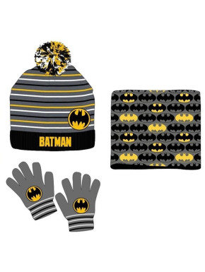 SET GORRO-BRAGA-GUANTES NIÑO BATMAN 52-54