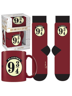 Set regalo con taza y calcetines Harry Potter plataforma (9 3/4) 315 ml y TU 36-41