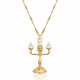 Pendant gold Lumiere Beauty and The Beast