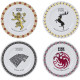 GAME OF THRONES - Set of 4 Plates - Houses 