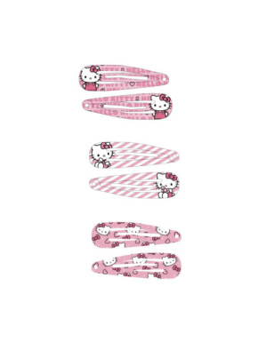 ACCESORIOS PELO CLIPS 6 PIEZAS HELLO KITTY