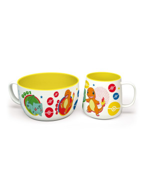 POKEMON - Set Petit Déjeuner Mug + Bol - Pikachu & Kanto Starters