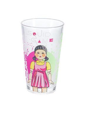 Vaso con cambio de color muñeca Young-hee (Juego del Calamar) 400 ml