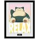 Cuadro enmarcado Snorlax Pokemon 30x40cm