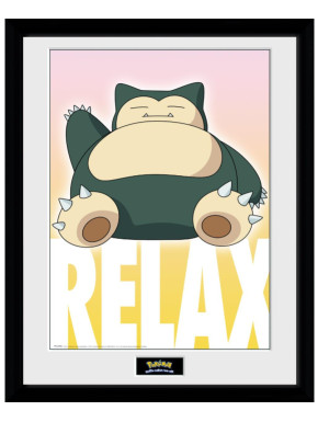 Cuadro enmarcado Snorlax Pokemon 30x40cm