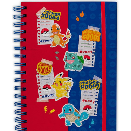 POKEMON - Notebook A5 Spirale "Blue & Red Partners" X4