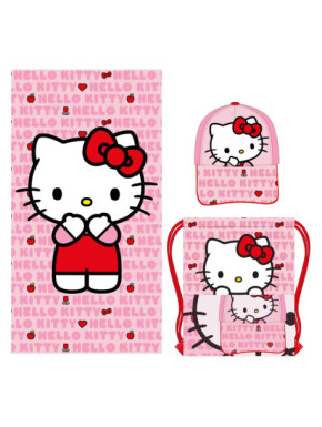 TOALLA SET SAQUITO HELLO KITTY