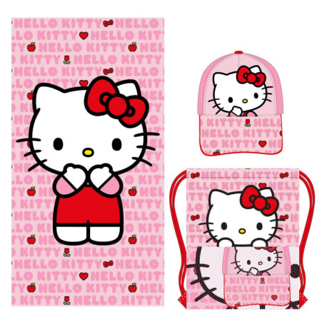 TOALLA SET SAQUITO HELLO KITTY