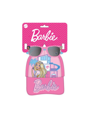 Set de gorra y gafas de sol rosa Barbie