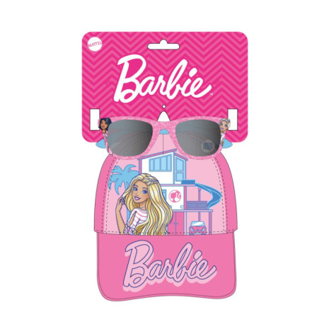 Set de gorra y gafas de sol rosa Barbie