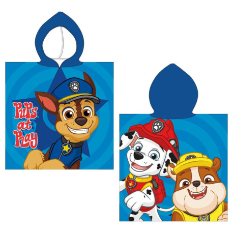 PONCHO MICROFIBRA PAW PATROL