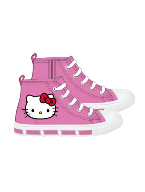 ZAPATILLA LONETA SUELA PVC CON LUCES ALTA HELLO KITTY