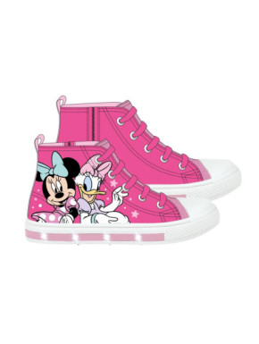 ZAPATILLA LONETA SUELA PVC CON LUCES ALTA MINNIE