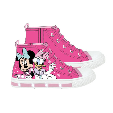 ZAPATILLA LONETA SUELA PVC CON LUCES ALTA MINNIE