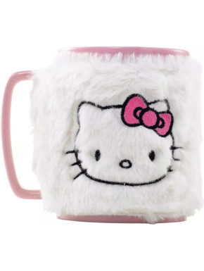 Taza con funda de peluche Hello Kitty 440 ml