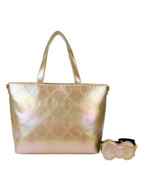 Bolso Tote Oro Hello Kitty 50 Aniverdario