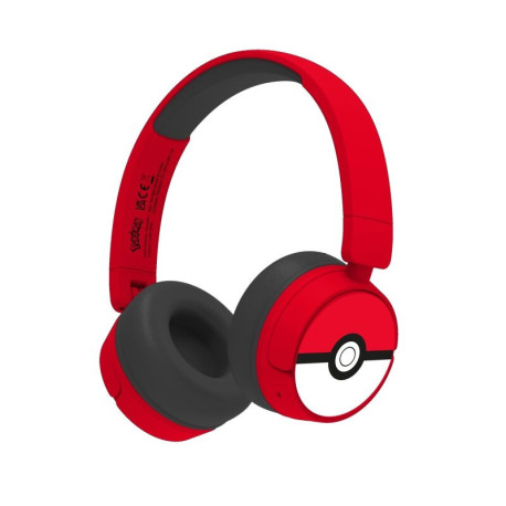 Auriculares Kids BT Poké Ball Rojo