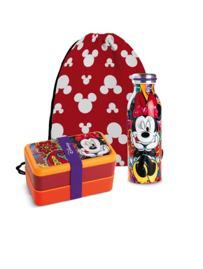 Set de Lunch Box con Botella Térmica Minnie Mouse Forever & Ever + bolsa