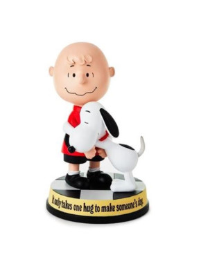 Figura Charlie Brown y Snoopy abrazo