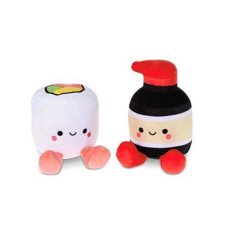 Peluches mejor juntos Sushi y salsa de soja