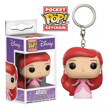 Keychain mini Funko Pop! Little Mermaid Ariel Dress Pink