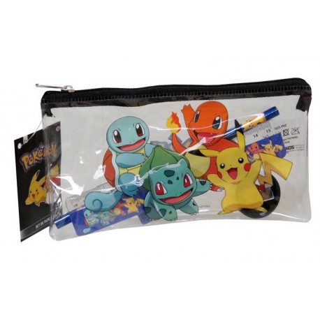 Estuche Portatodo Pokemon con Material Escolar