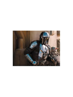 Puzzle lenticular The Mandalorian Grogu y Mando 500 piezas