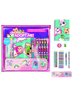 Set de papelería escolar deluxe Adopt Me (Core) Bumper Stationery Set