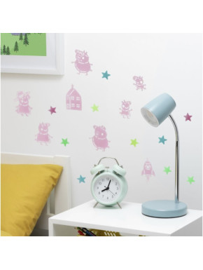 Vinilo decorativo Peppa Pig brilla en la oscuridad