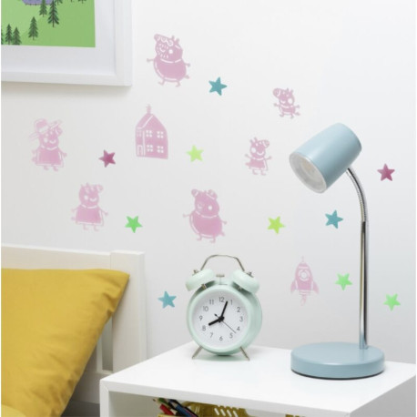 Vinilo decorativo Peppa Pig brilla en la oscuridad