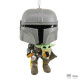 Adorno Funko Pop! Mandalorian con Grogu 8 cm