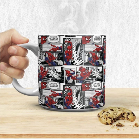 Taza XL página de cómic Spider-Man 550 ml