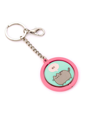 Llavero con spinner Pusheen Hi , Bye color Pink & Blue