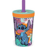 Vaso antivuelco con pajita Aloha Stitch 370 ml