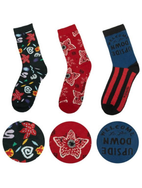 Set de 3 pares de calcetines Stranger Things poliéster
