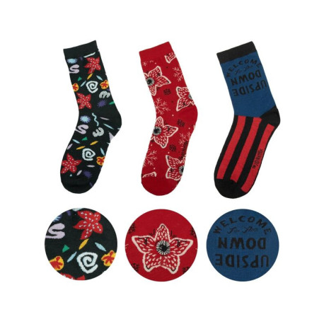 Set de 3 pares de calcetines Stranger Things poliéster