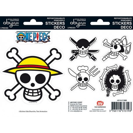 Set pegatinas One Piece x2