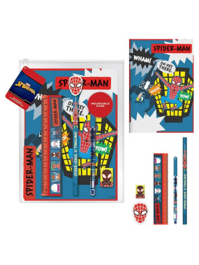 Set de papelería con libreta Spider-Man bocetos