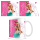 Taza Barbie Girl rosa y blanco 315ml