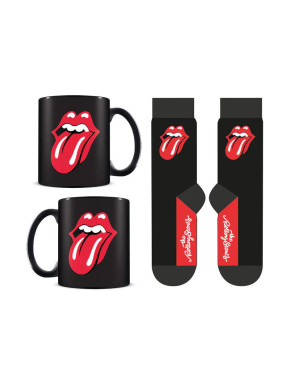 Set regalo con taza y calcetines Rolling Stones Lengua 315 ml y TU 36-41