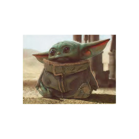 Puzzle lenticular The Mandalorian Grogu Sentado